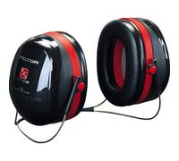 3M ™ Peltor™ Óptimos™ III Orejeras, 35 DB, Negro/Rojo, Cuello, H540B-412-SV