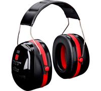 3M ™ Peltor™ Óptimos™ III Orejeras, 35 DB, Negro/Rojo, Diadema, H540A-411-SV