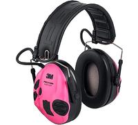 3M PELTOR SportTac Orejeras, 26 dB, Diadema Flexible, MT16H210F-478-RE | Protección Auditiva Electrónica Para Tiro y Caza, Carcasas Rosas
