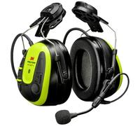 3M PELTOR WS ALERT X Orejeras, MRX21P3E4WS6 | cazoletas de color amarillo brillante, acopladas al casco, compatibles con aplicaciones móviles