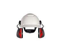 3M PELTOR X3P3 Orejeras Para Casco Con Anclaje P3E (1 Orejera/Caja), Color Rojo, 32dB