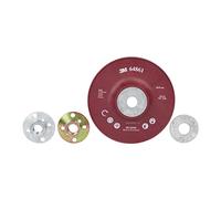 3M Plato HP Estriado, 125 mm, Rojo, 64861