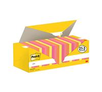 3M Post-it Notas adhesivas neón surtidas 76 x 76 mm (24 unidades)