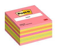 3M Post-it notas | rosa neon | cubo | 76x76 mm