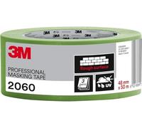 3M Pro 2060 Cinta de Enmascarar Profesional - 1 Rollo, 48 mm x 50 m - Adhesiva para Superficies Rugosas como Hormigón y Madera sin Tratar - para Pintura y Decoración en Interiores y Exteriores