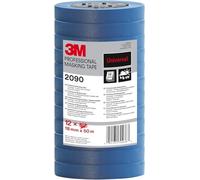 3M Pro 2090 Cintas de Enmascarar, Multisuperficie - 12 Rollos, 18 mm x 50 m - Cinta Adhesivapara Pintores, para Pintar y Decorar, Interior y Exterior