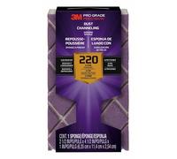 3M Pro Grade Precision Esponja de canalización de polvo para lijar en taco, grano 220 extrafino, 2504TRI-220-CH, 11.4 cm x 6.4 cm x 2.5 cm, 12/paquete
