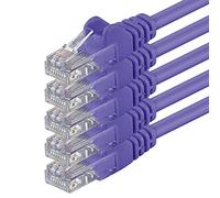 3m - púrpurat - 5 piezas - Cable de red Ethernet con conectores RJ45 CAT6 CAT 6 Cat.6 1000 Mbit/s