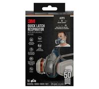 3M Respirador para pintura pulverizada 6502QL, A2P3, 1 set