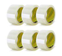 3M Scotch 305 PP - Cinta adhesiva para embalar (6 rollos, calidad 3M, 66 m x 50 mm), transparente