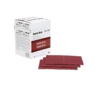 3M Scotch-Brite 7447 PRO Pliego manual, 152 mm x 228 mm, A VFN, 20/Caja | Rojo