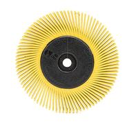 3M Scotch-Brite Cepillo Radial Bristle BB-ZB, 152 mm x 13 mm x 25 mm, P80, Amarillo, Tipo A, Con Adaptador, 1 por paquete