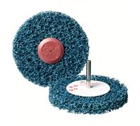 3M Scotch-Brite Roloc Disco Clean & Strip Montado en Eje CG-ZS Azul 150 mm x 25 mm x 8 mm SXCRS
