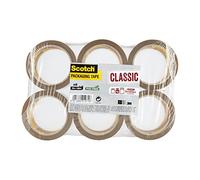 3M Scotch KT-0000-406-1 - Cinta de Embalaje, 66 m x 50 mm, Paquete con 6 Rollos, Marrón