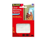 3M Scotch Mounting Squares, Clear, .68-Inch by .68-Inch, 35 squares, 6-PACK
