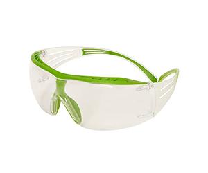 3M™ SecureFit™ 400X Gafas de seguridad, montura verde/transparente, recubrimiento antiempañante Scotchgard™, lentes transparentes, SF401XSGAF-GRN-EU