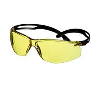 3M SecureFit 500 Gafas de seguridad, montura negra, recubrimiento antiempañante/antirrayaduras Scotchgard (K y N), lente ámbar, SF503SGAF-BLK-EU