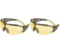 3M SecureFit SF403XSGAF-YEL - Gafas de protección antivaho, color amarillo y negro (Paquete de 2)
