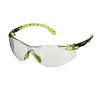 3M Solus 1000 Gafas de seguridad, montura verde/negro, recubrimiento antiempañante/antirrayaduras Scotchgard (K y N), lente gris claro para interior/exterior, S1207SGAF-EU
