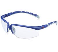 3M Solus serie 2000, S2001ASP-BLU, patillas azules/grises, lente antirrayaduras+ incolora, 1 por paquete