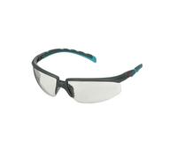 3M Solus serie 2000, S2007SGAF-BGR, patillas grises/azules-verdes, recubrimiento antiempañante Scotchgard, lente AF-AS gris para interior/exterior, 1 por paquete