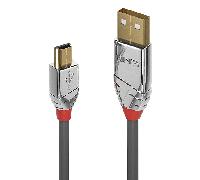 Lindy Cable USB 36633 USB 2.0 A a Mini-USB B 3 m, gris