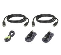 Aten 2L-7D03UDPX5 cable para video, teclado y ratón (kvm) 3 m Negro - Switch KVM (3 m, USB, USB, DisplayPort, Negro, USB, DisplayPort, 3.5 mm)
