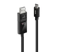 Lindy Cable USB-C a DisplayPort 43343 3 m 8K 144Hz chapado en oro macho/macho negro