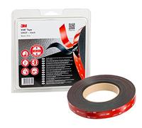 3M VHB Cinta Adhesiva 5952F - óptima adhesión a la mayoría de las pinturas en polvo, metales, vidrio, madera sellada, acrílico, policarbonato, ABS - 19mm X 8m, negro, espesor: 1.6mm (1 unidad)