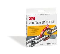 3M VHB Cinta Adhesiva GPH-110GF - diseñadas para crear uniones duraderas y fiables para unir materiales distintos a altas temperaturas - 19 mm X 3 m, gris, espesor 1.1mm (1 unidad)