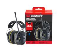3M WorkTunes Connect + Protector auditivo inalámbrico AM/FM con tecnología Bluetooth, protección auditiva Bluetooth® con una clasificación de reducción de ruido de 26 dB