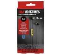 3M WorkTunes - Protector auditivo electrónico intraural con tecnología Bluetooth 6.0, 19 dB NRR, auriculares magnéticos con cable, batería de 10 horas de duración