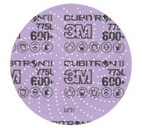 3M Xtract Cubitron II Disco de film 775L, 600+ 3MIL, 50/Carton | 152.4 mm x NH, Die 600LG