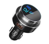 3mk Transmisor FM Bluetooth Cargador de mechero USB de carga rápida 30W,