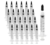 3ml Esteril Jeringa de Plastico Sin Aguja con Tapa, 30Pack Luer Lock Jeringa Desechable, Herramientas de Medición Dispensación de Jeringa para Laboratorios de Mascota,Perfumes,Lubricantes (3ml,30)