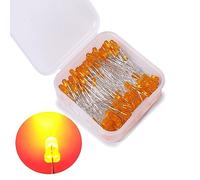 3mm Diodos LED, 120 Piezas Diodos Led Alta Luminosidad, Diodo Emisores de Luz LED para Proyectos Científicos de Bricolaje, LED Electrónicos de Iluminación, Naranja