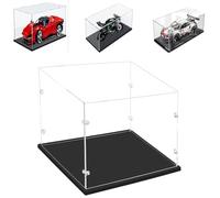 3MM Grueso Transparente Acrílico de Pantalla Caja de Encimera de Ensamblaje, Base Gruesa, a Prueba de Polvo, para Objetos de Colección, Lego 75347 42205 21270 75387(Negro, 30x20x30cm/12x8x12in)