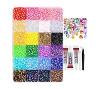 3mm Mixed Color Resin Flatback Rhinestones Kit, Jelly Crystal Rhinestones With Glue, Pen, Tweezer, for Diy Crafts, Nail Art, Clothes, Phone Decorations, Tumblers And Jewelry Making (24 colours)