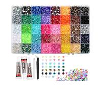 3mm Mixed Color Resin Flatback Rhinestones Kit, Jelly Crystal Rhinestones With Glue, Pen, Tweezer, for Diy Crafts, Nail Art, Clothes, Phone Decorations, Tumblers And Jewelry Making (40 colours)