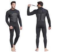 3mm Neoprene Men Wetsuit Back Zip Long Sleeve Full Body Diving Suit for Swimming Snorkeling Scuba Diving Paddle Board and Kayak (Black L/Large)