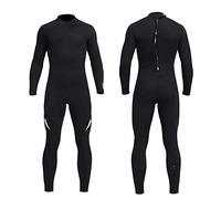3mm Neoprene Men Women Wetsuit Adult Full Length Thermal Stretch Wet Suit with Back Zip Long Sleeve Full Body Swimsuit for Swimming Snorkeling Scuba Diving Paddle Board and Kayak (Black Men XXXL)