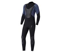 3mm Neoprene Wetsui Men Back Zip Long Sleeve Full Body Diving Suit for Surfing Swimming Snorkeling Kayaking Water Sports (Dark Grey L/Large)
