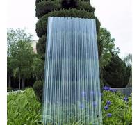 3mm Placa Ondulada for Exterior,Plancha Transparente,Paneles de Techo Silencioso,Garaje Corrugado,Chapa Ondulada for Invernaderos Prueba de Lluvia,con Tornillo, 3/4/5/7/11/13/16 piezas(5 Pcs,0.9x1.6m/