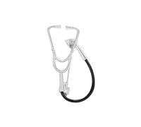 3MOG7Y1 Broche de estetoscopio de acero inoxidable para mujer, unisex, con diamantes de imitación, para banquete, fiesta, mochila, accesorios, S, Ágata