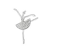 3MOG7Y1 Broches de bailarina esmaltados para mujer, alfileres de elfo con perlas y diamantes de imitación, accesorios para banquetes, fiestas, mochilas, S, Ágata