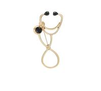 3MOG7Y1 Broches de estetoscopio con diamantes de imitación para mujer, unisex, acero inoxidable, accesorios para banquetes, fiestas, mochilas, accesorios, S, Ágata