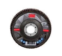 3MTM Disco de solapa 769F, 05907, T29, 4 1/2 pulgadas x 7/8 pulgadas, 60 +, 10 por caja