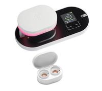 3N Limpiador de Lentes de Contacto ReO2, Tecnología de Electroforesis, Aprobación FDA 510K, con Espejo y Pinza, Limpieza Profunda de Lentes Suaves y de Contacto de Color (Blanco)