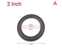 (3nich) Anillo de borde de woofer de goma envolvente para altavoz de 3 a 12 pulgadas Reparación de audio