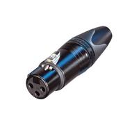 3P Conector Hembra de cable Negro metal vivienda